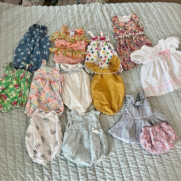 Large 6 to 9 Month baby Girl Clothing Bundle Summer - Picture 2 of 7